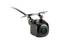 Small black rearview backup camera with mounting bracket and cable on a white background.