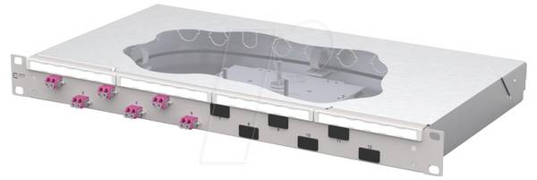 Metz Connect OpDAT fix2 Patchfeld splice 6xLC-D OM4  Patch panel 483 mm (19") Cable 1 U Grey