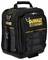 A black and gray DeWalt ToughSystem 2.0 backpack for tool storage with multiple compartments, a rigid base, and a top carrying handle.