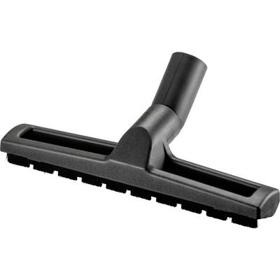 A black vacuum cleaner floor attachment with bristles on the bottom, designed for cleaning hard surfaces.