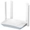 A white D-Link wireless router with four antennas, designed for home internet connectivity.