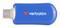 Blue Verbatim 128GB USB flash drive with a silver connector, shown on a white background.