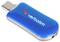 Blue Verbatim USB flash drive with silver connector, shown on a white background.