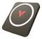 A black rounded-square app icon with a white ring and a red stylized 'V' in the center.<br>