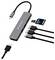 Verbatim USB-C hub with multiple ports, showing connected USB-C, USB-A and SD/microSD cards plus included cables.