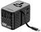 Verbatim 100W GaN III universal travel adapter with multiple USB ports and USB-C cable attached.