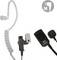 'Ae 32 Acoustic Tube Earpiece for radios, featuring a coiled tube, clip, and connector. Suitable for discreet communication.'