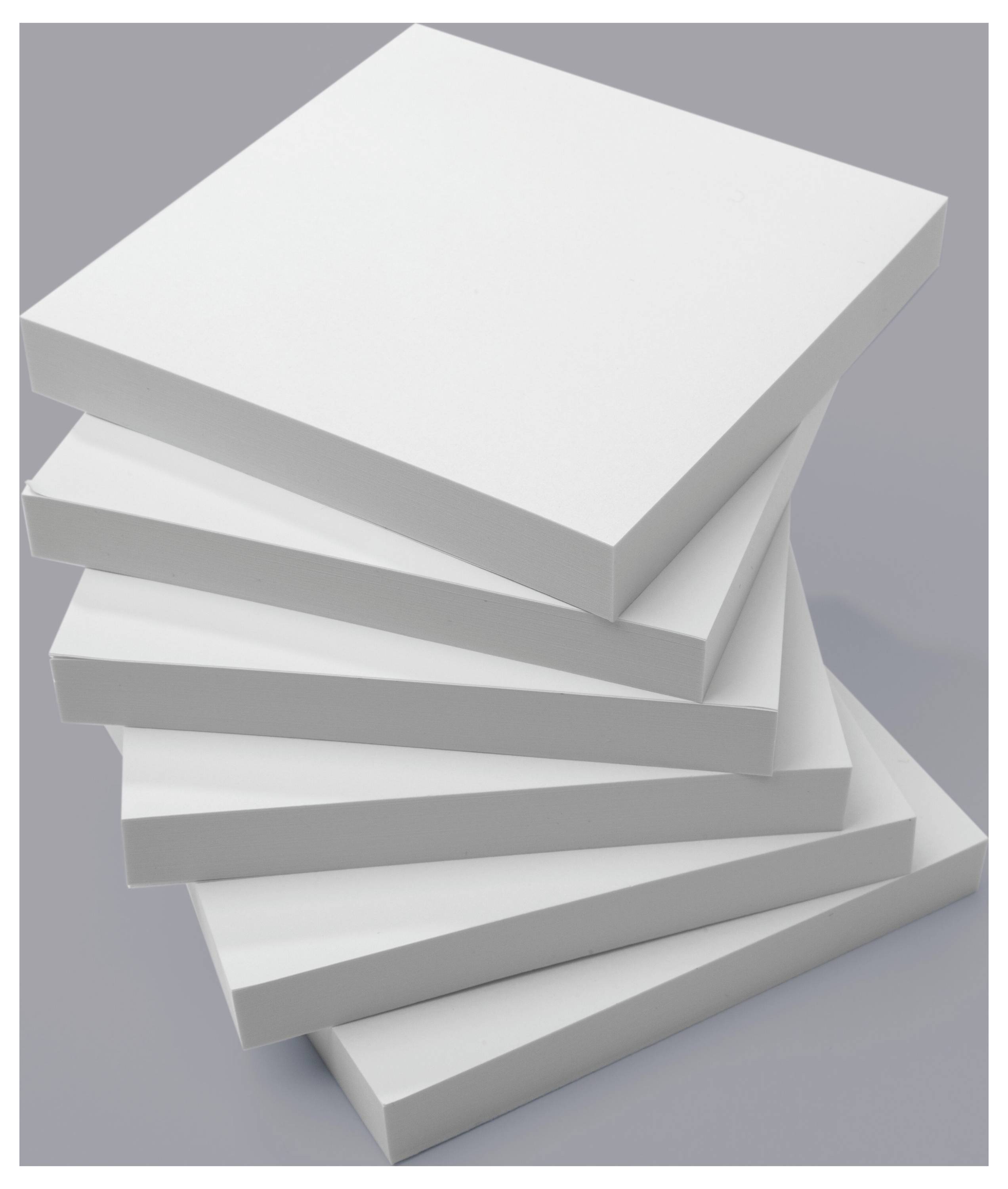 Six stacked, slanted white square boxes against a gray background.