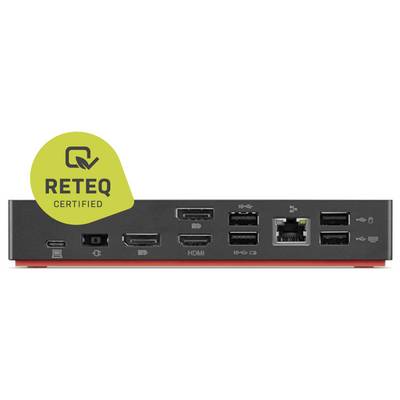 The image shows the back panel of a device with various ports including USB, HDMI, Ethernet, and a 'RETEQ Certified' logo.