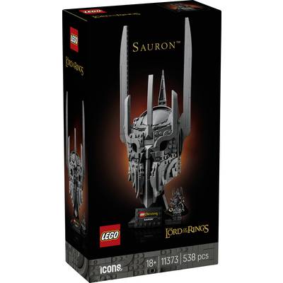 'LEGO Icons' set for building Sauron from 'Lord of the Rings', containing 538 pieces, suitable for ages 18 and above.