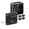 Black electrical junction box kit with cover, cable grommets, and mounting screws branded 'EASYPRINT' on a white background.