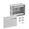 Product image of an EasyPrint electrical enclosure kit with a gray metal junction box, front cover, and mounting accessories laid out beside it.