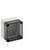 Small gray electrical enclosure box with a dark transparent front cover and four corner screws, shown on a white background.