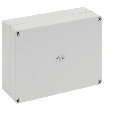 Light gray metal electrical junction box with four corner screws, shown isolated on a white background.