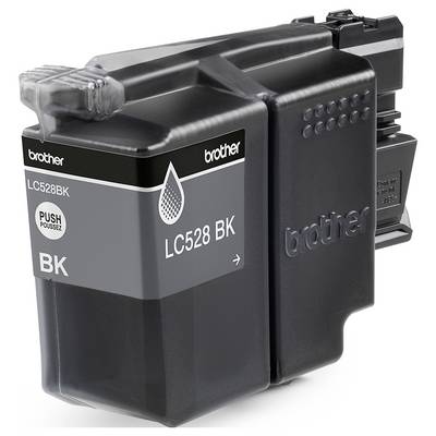Black ink cartridge labeled 'brother LC528BK', designed for a Brother printer.