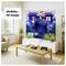 'A living room setup with a TV featuring a soccer player on screen, highlighting '4K/60Hz & 3D Image' for immersive viewing.'