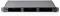 A black, rectangular metal rackmount panel with three open slots for mounting electronic components.