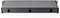 A black metal rackmount network patch panel with three visible circular cable ports on the front.