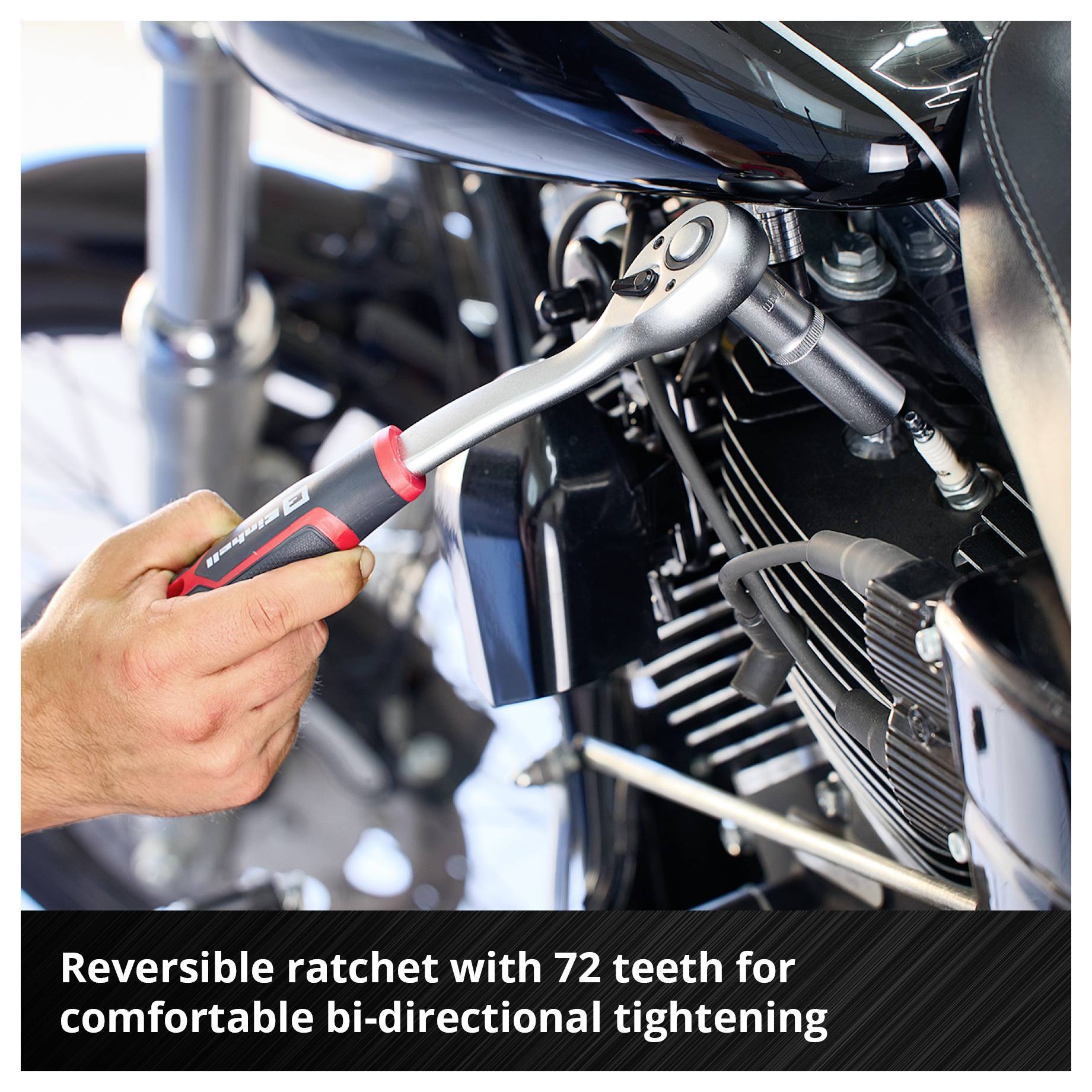 Einhell Stecknuss & Ratschen-Set 60-tlg. Einleger Pad 370520 Inset 60-piece-4