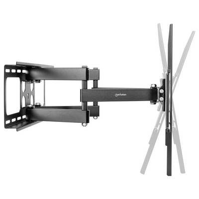 'Adjustable wall mount for flat panel displays, featuring tilt, swivel, and extendable arm for optimal viewing angles and space management.'