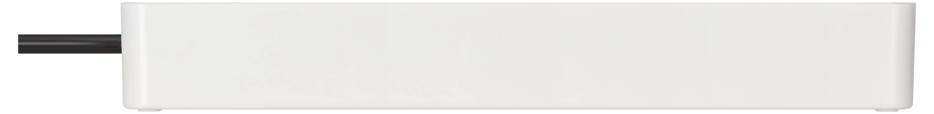 A rectangular white electronic device with a black cable extending from the left side, likely used for connection or power.