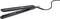 A black hair straightener with a swiveling cord, featuring a power button on the handle.
