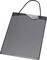 A black clipboard with a mesh pocket and a rope handle, shown at a slight angle.