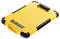 A yellow DEWALT branded storage case with black corner protectors and a handle on one side, designed for tool or equipment storage.