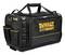 'A black DeWalt ToughSystem 2.0 tool bag with multiple compartments, showcasing durability and ample storage space for tools.'