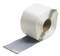 Roll of gray adhesive tape with a long strip unspooled from the center<br>