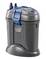 Grey Oase aquarium filter canister with blue latches and hose connections on a white background.