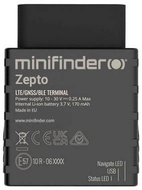 MiniFinder Zepto GPS tracker Vehicle tracker, Live tracking Black 1 pc(s)