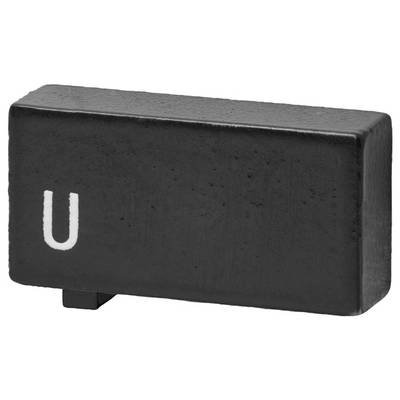 A black rectangular box with a white 'U' printed on its side.