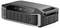 A compact, black electronic device with a digital display and multiple compartments, likely used for storage or media management.