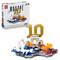 LEGO Icons set box and built model of Kylian Mbappé Football Highlights, featuring a gold '10', Mbappé figure, and action scene on a display base.<br>