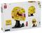 'Lego' box showing a yellow racing helmet model with branding, on a stand. Includes a mini figurine. Product number: 43022.