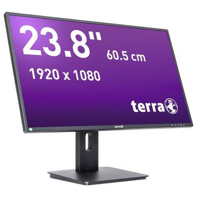 'Monitor with 23.8" display, 60.5 cm screen size, and 1920 x 1080 resolution. Brand: Terra.'