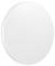 A plain white oval-shaped surface with a subtle shadow on a white background.