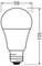 Line drawing of a light bulb with dimensions; height is 105 mm and width is 59 mm.