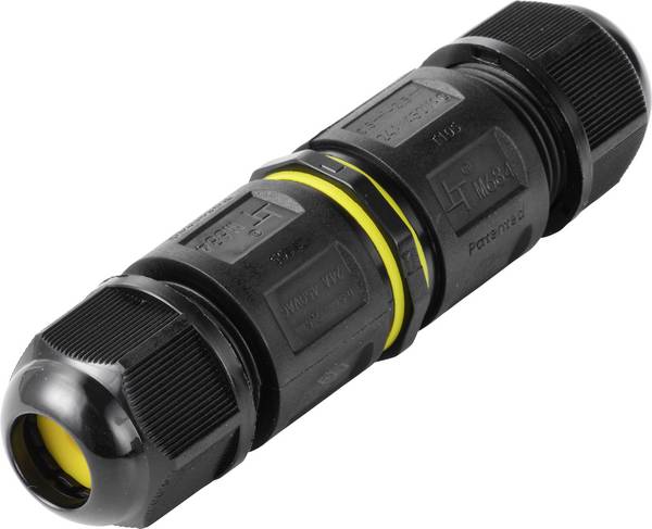 TRU COMPONENTS Cable connector IP68 waterproof, screw contact 5-pole, 0.5-2.5mm² TC-14745224 Black TRU COMPONENTS Content: 1 pc(s)