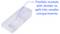 Clear plastic module with a divider, described as a 'Flexible module with divider to split into smaller compartments'.