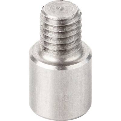 A metal screw with a short threaded shaft and a cylindrical head, commonly used for securing objects in mechanical assemblies.