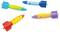 Four colorful toy rockets, each with a number (10 or 20) on the side, displayed against a white background.