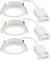Three white, round LED downlights with connectors attached by cables, positioned side by side, suitable for ceiling installation.