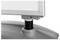 A close-up of a monitor stand with a spring mechanism attached to a base, designed for durability and ergonomic support.