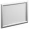 A silver rectangular picture frame with a wide border, displayed at an angle against a white background. The frame is empty.