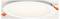 A white recessed ceiling light with orange clips, designed for flush mounting, against a neutral background.