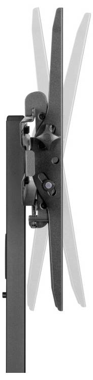 A side view of an adjustable TV wall mount bracket showcasing its tilting mechanism, allowing the TV to tilt at different angles.