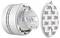 A smoke detector with an open back cover showing a 3M adhesive pad for mounting.