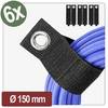 Quadrios 26CA805 Hook-and-loop strap with eyelet (L x W) 470 mm x 50 mm Black 6 pc(s)